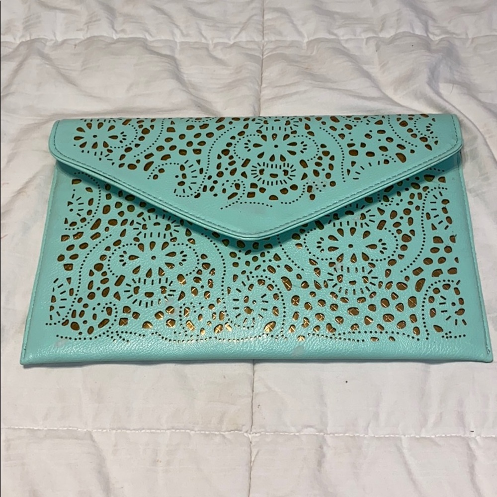 Mint & Gold Clutch/Crossbody